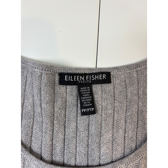 Eileen Fisher Petite Washable Wool Rib Release Pleat Dress Knit Midi Sz PP - Picture 3 of 7